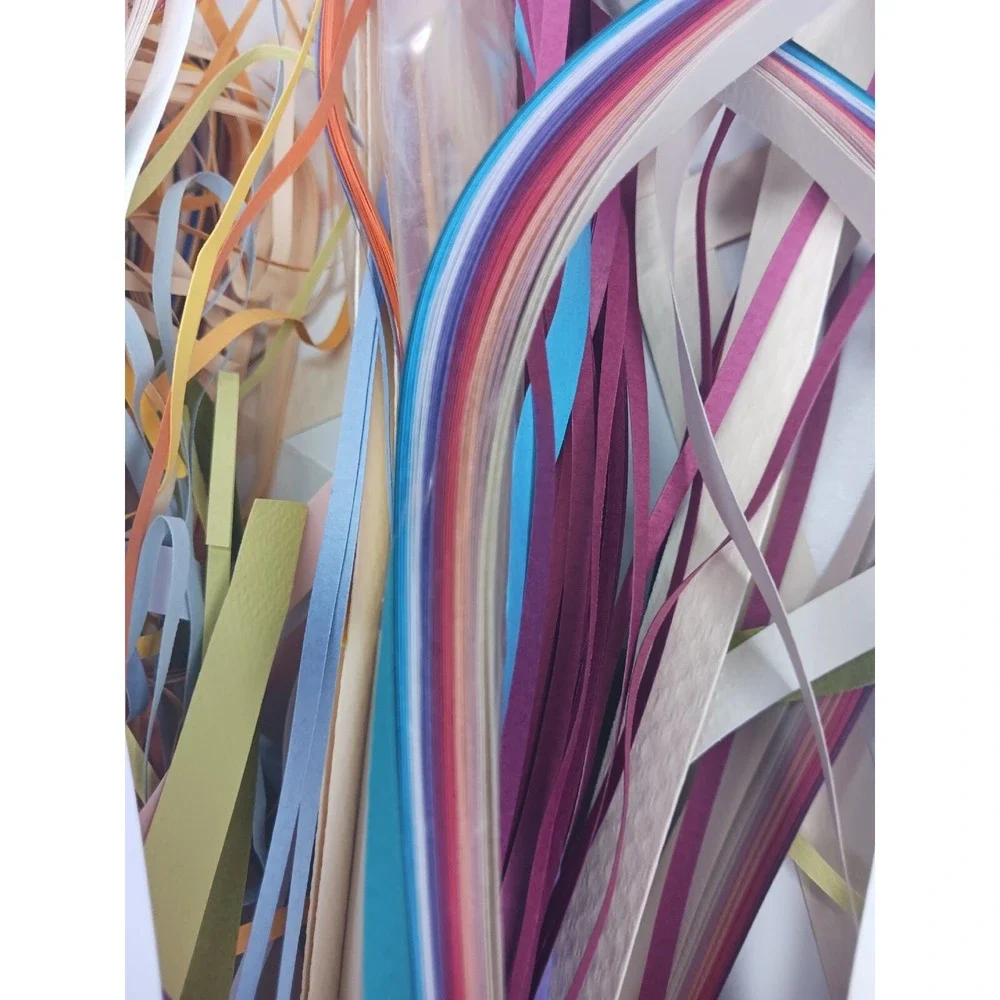 Lot‎ Of Quilling paper strips Quill Art- Red/Green/Blue/White/Purple By Gini
